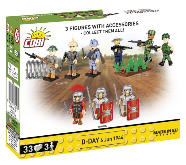 COBI 2058 3 figurky s doplňky D-DAY, 33 k