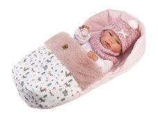 Llorens 73826 NEW BORN HOLČIČKA - realistická panenka miminko s celovinylovým tělem - 40 cm