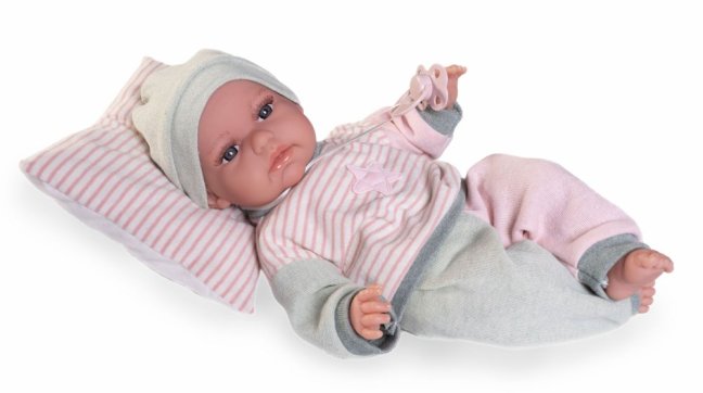 Antonio Juan 70331 TONETA - realistická panenka miminko se zvuky a měkkým látkovým tělem - 34 cm