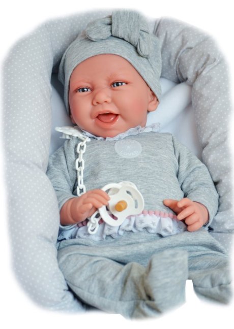 Antonio Juan 33228 CARLA - realistická panenka miminko s měkkým látkovým tělem - 42 cm