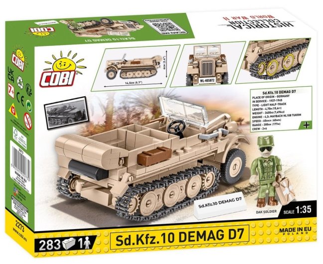 COBI 2273 II WW Sd.Kfz. 10 DEMAG, 1:35, 283 k, 1 f