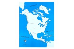 Kontrolní mapa - Severní Amerika Nová - s popisky