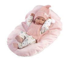Llorens 63504 NEW BORN HOLČIČKA - realistická panenka miminko s celovinylovým tělem - 35 cm