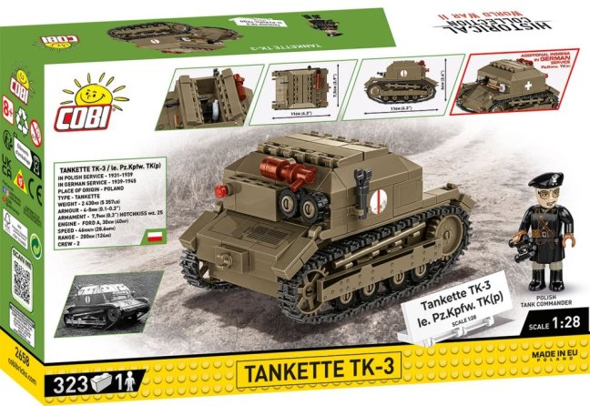COBI 2658 II WW Tankette TK-3, 1:28, 323 k, 1 f