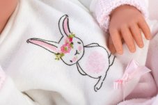 Llorens 63556 NEW BORN HOLČIČKA - realistická panenka miminko s celovinylovým tělem - 35 cm