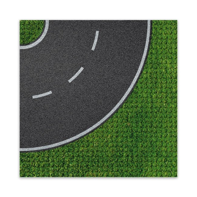 BRIXIES Plus 225.006 Designová podložka na stavění - zatáčka 25,5 x 25,5 cm