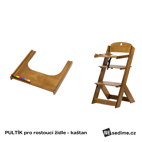 PULTÍK pro rostoucí židle - Vybraná barva pro PULTÍK k rostoucí židli: přírodní
