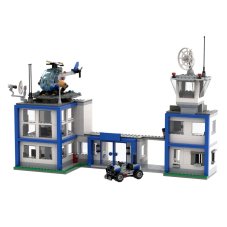 BRIXIES Plus 222.403 Policejní stanice s vrtulníkem a vozidlem, 819 k