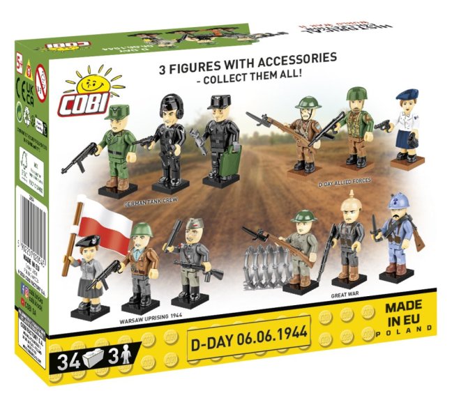 COBI 2054 3 figurky s doplňky D-Day 1944, 34 k