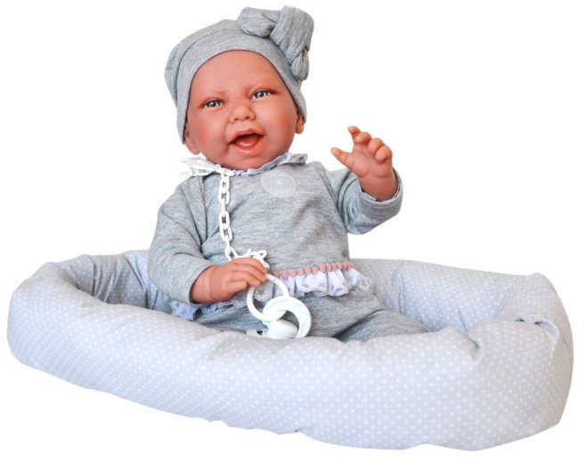 Antonio Juan 33228 CARLA - realistická panenka miminko s měkkým látkovým tělem - 42 cm