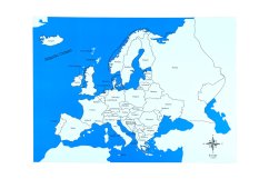 Kontrolní mapa - Evropa Nová - s popisky