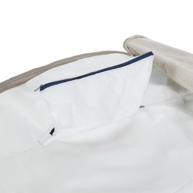 Sedací vak Klííídek LUX s taburetem šedá - Barva: šedá ocelová