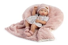 Guca 853 New BORN HOLČIČKA  - realistická panenka miminko s celovinylovým tělem - 38 cm