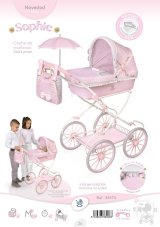 DeCuevas 81075 Skládací kočárek pro panenky s taškou a doplňky Sophie 2025 - 81 cm