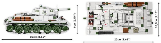 COBI 2595 II WW T-34/76 mod. 1941/42, 1:28, 852 k, 1 f