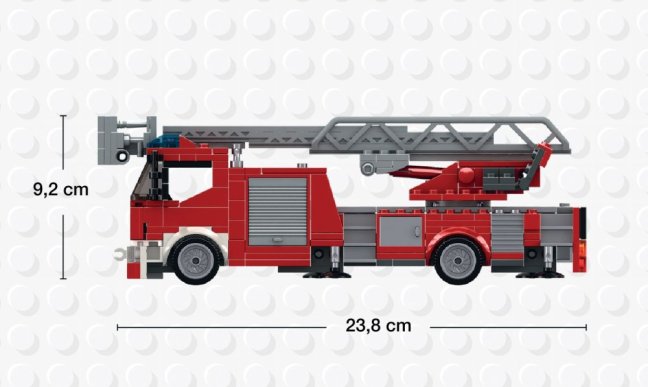 BRIXIES Plus 222.714 Hasičský vůz s otočným žebříkem, 406 k
