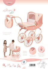 DeCuevas 87074 Kočárek pro panenky hluboký Tulipe 2025 - 68 cm