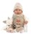 Llorens 84490 NEW BORN - realistická panenka miminko se zvuky a měkkým látkovým tělem - 44 cm