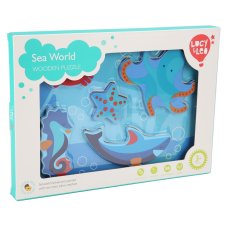 Lucy & Leo 227 Mořští živočichové - dřevěné vkládací puzzle 6 dílů