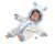 Llorens 63311 LITTLE BABY - spící realistická panenka miminko s měkkým látkovým tělem - 32 cm