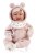 Llorens 84480 NEW BORN - realistická panenka miminko se zvuky a měkkým látkovým tělem - 44 cm