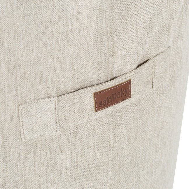 Sedací vak Klííídek LUX s taburetem šedá - Barva: šedá ocelová