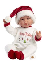 Llorens 74501 NEW BORN - realistická panenka miminko se zvuky a měkkým látkovým tělem - 45 cm