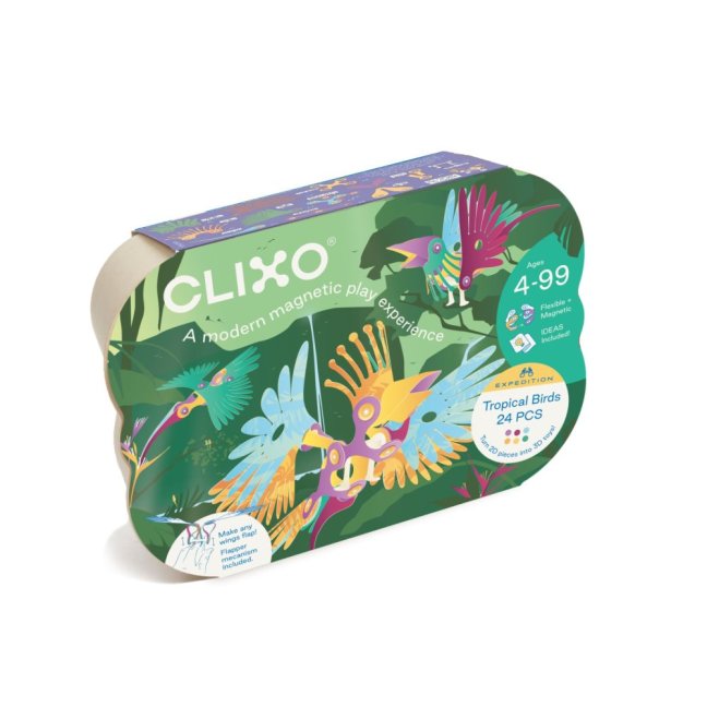 CLIXO Tropical Birds - magnetická stavebnice 22 kusů