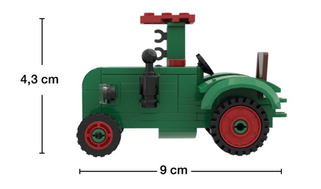 BRIXIES Plus 222.704 Fendt Dieselross F28 Classic Club Collection - historický traktor s žací lištou, 1:32, 74 k