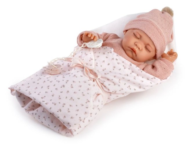 Antonio Juan 33018 LUNA – spící realistická panenka miminko s měkkým látkovým tělem – 42 cm
