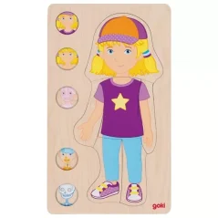 Goki Vrstvené puzzle dívka