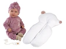 Llorens 74118 NEW BORN - realistická panenka miminko se zvuky a měkkým látkovým tělem - 42 cm