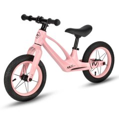 Dětské odrážedlo NILS Fun RB901 s 12" pumpovanými koly a LED růžové