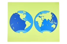 Puzzle - mapa oceánů - bez rámečku