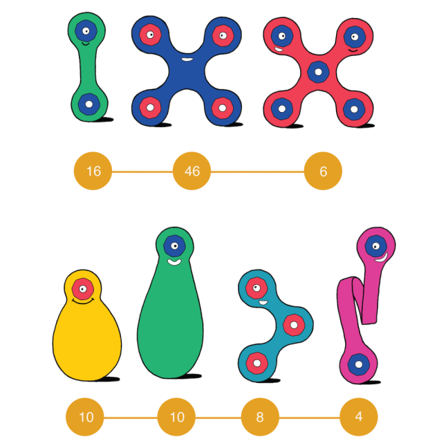 CLIXO Classroom - magnetická stavebnice 100 kusů