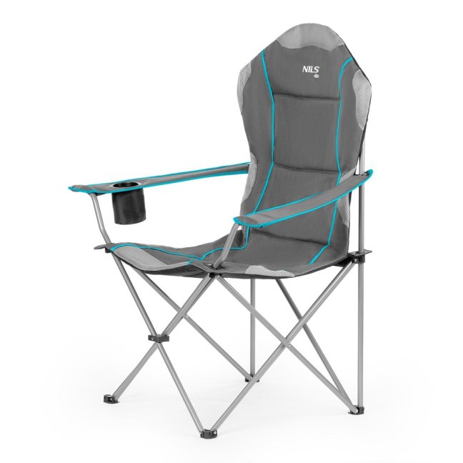 Skládací křeslo NILS Camp NC3080 světle-šedé