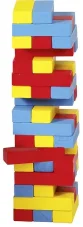 Zábavná hra – Vratká věž Jenga barevná
