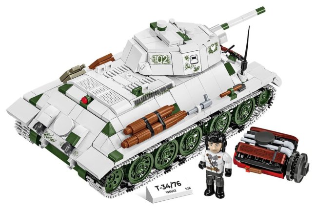 COBI 2595 II WW T-34/76 mod. 1941/42, 1:28, 852 k, 1 f