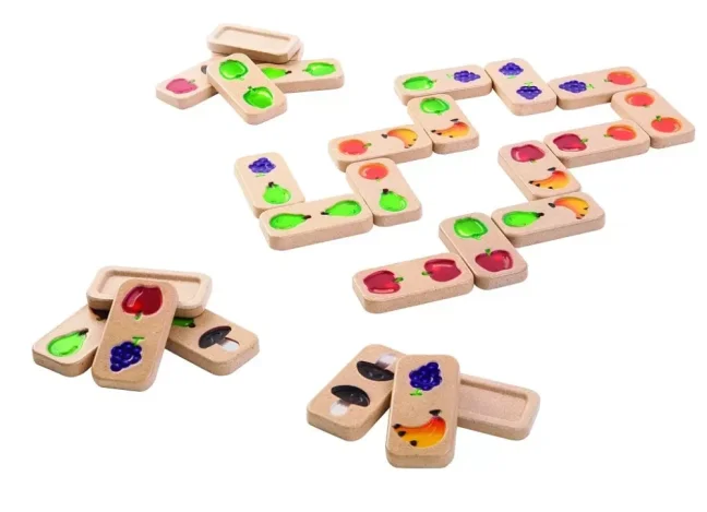 PlanToys Domino - Ovoce a zelenina