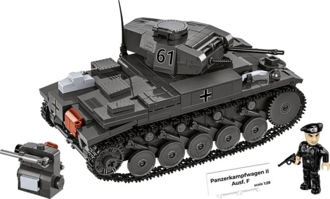 COBI 2597 II WW Panzerkampfwagen II Ausf. F, 1:28, 813 k, 1 f