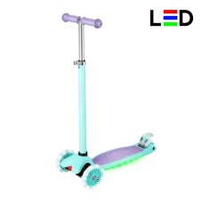 Dětská tříkolová koloběžka NILS Fun HLB1310 s LED fialová
