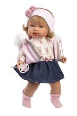 Llorens 42170 CARLA - realistická panenka se zvuky a měkkým látkovým tělem - 42 cm