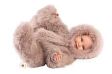 Llorens 74506 NEW BORN - realistická panenka miminko se zvuky a měkkým látkovým tělem - 45 cm