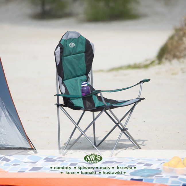 Skládací křeslo NILS Camp NC3080, zelené
