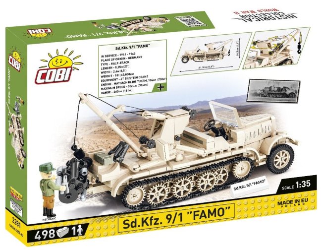 COBI 2281 II WW Sd. Kfz. 9/1 FAMO, 1:35, 498 k, 1 f