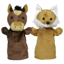 Maňásek na ruku – kůň, liška, jezevec nebo medvěd (1ks)