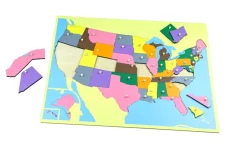 Puzzle - mapa USA - bez rámečku