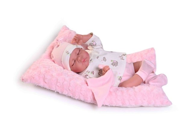 Antonio Juan 3348 LUNA - spící realistická panenka miminko s měkkým látkovým tělem - 42 cm