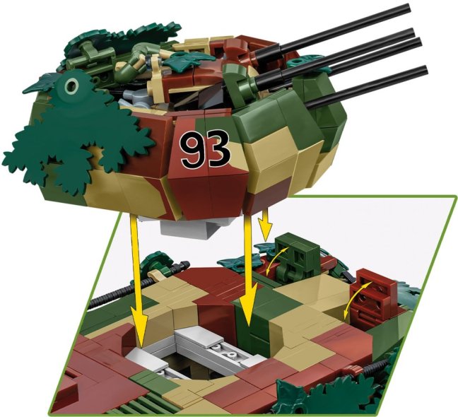 COBI 2593 II WW Flakpanzer IV Wirbelwind, 1:28, 1195 k, 1 f, EXECUTIVE