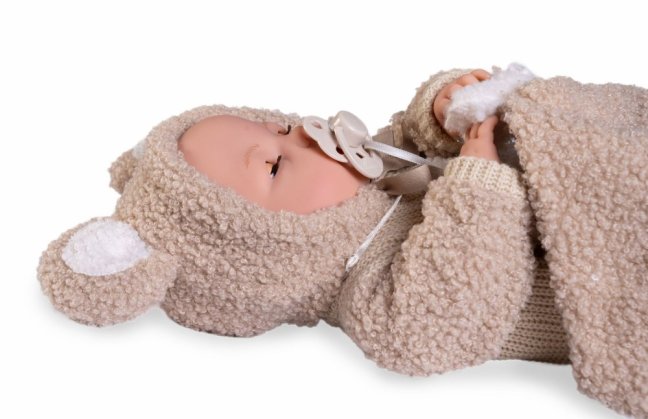 Antonio Juan 14364 BIMBA - mrkací panenka miminko se zvuky a měkkým látkovým tělem - 37 cm